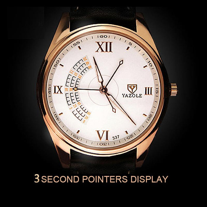 Yazole Watch Three Second Hands Version of High-end Business Designer Quartz Watches