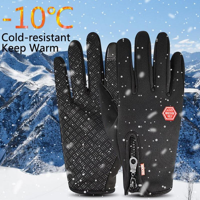 Winter Women Men Touch Cold Waterproof Motorcycle Cycle Gloves