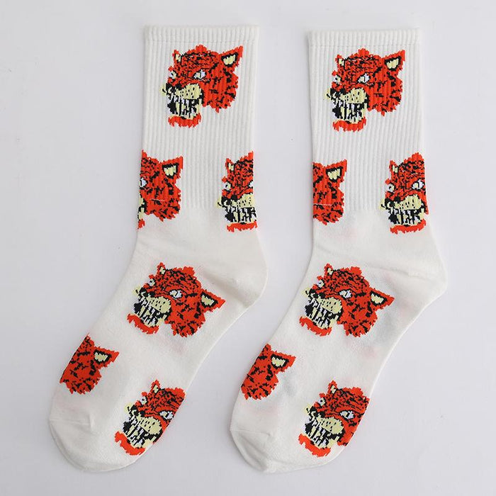 Funny Men Hip Hop Skeleton Socks
