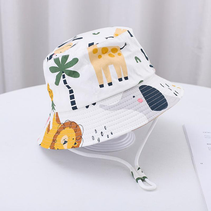 Summer Outdoor Cartoon Print Children's Fisherman Hat
