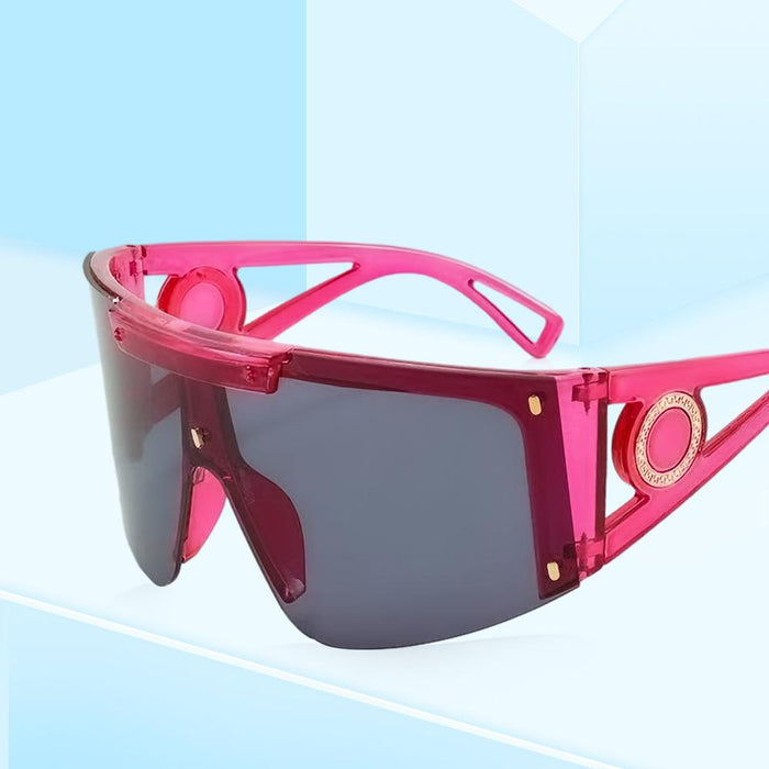 One piece half frame sunglasses