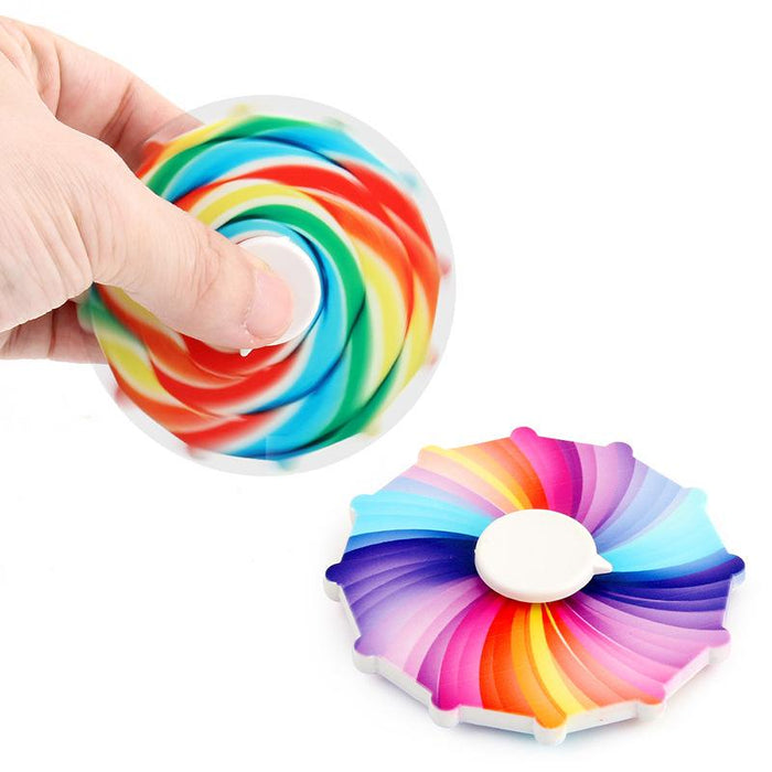 Double-sided color fidget spinner decompression toy