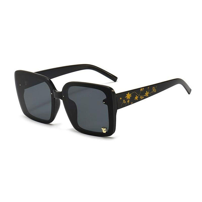 Retro Large Frame UV Resistant UV400 Square Sunglasses