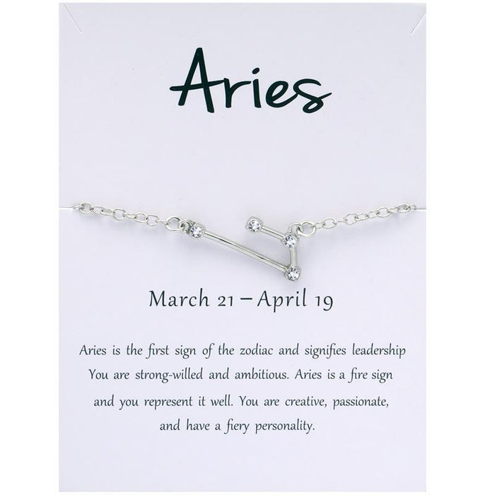 Twelve Constellations Bracelet Rhinestone Card Bracelet