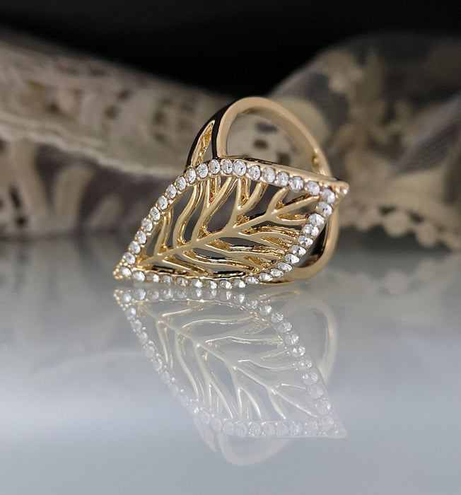 Bohemian Creative Hollowed Out Leaf Personalized Ring
