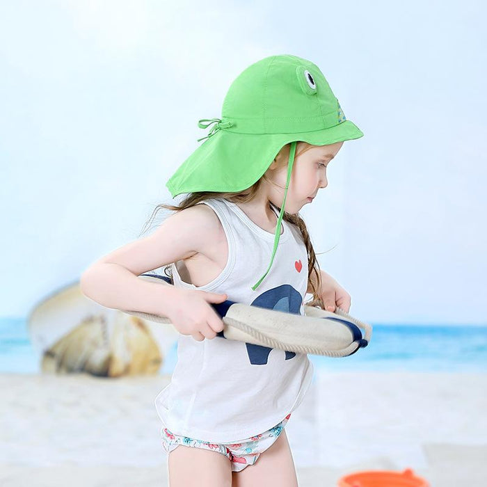 Cartoon Frog Cute Sunscreen Thin Children's Shawl Hat