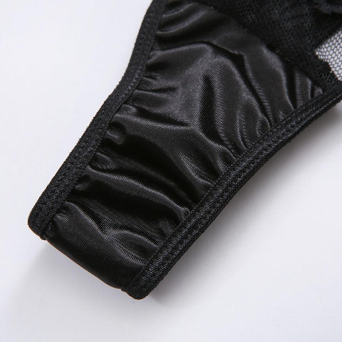 Women's Sexy Lingerie Lace Garter Underwear Three-piece Set