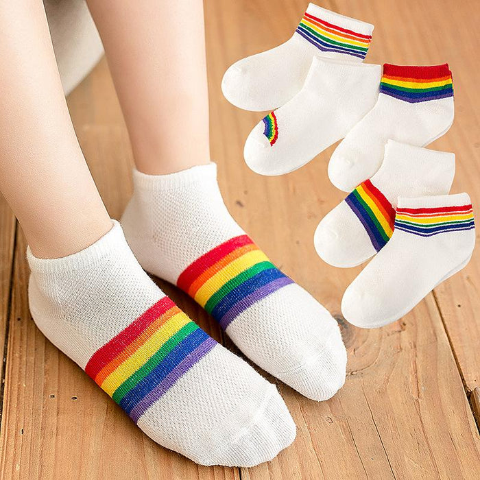 Spring Summer Children's Mesh Cartoon Cotton Boat Socks