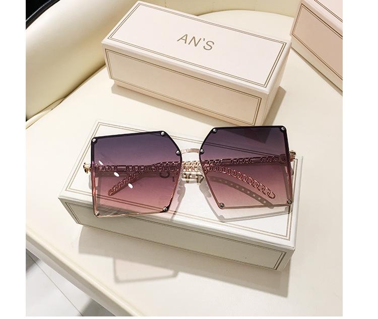 Metallic framed Tan Sunglasses