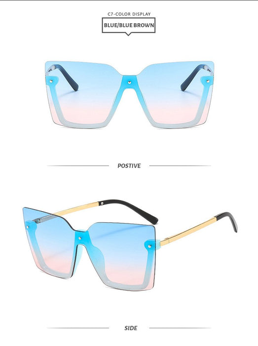 Lower half frame one piece Sunglasses