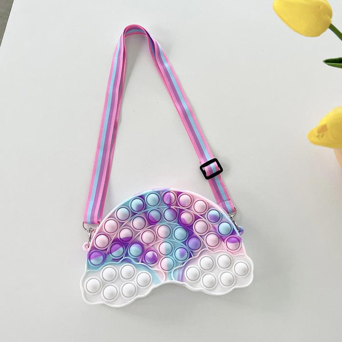 Mobile Coin Purse Silicone Rainbow Cloud Silicone Bag