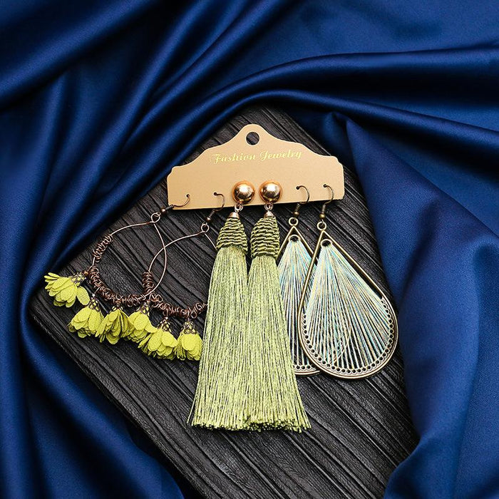 3 pairs/set Earrings Bohemian Style Jewelry X0X36208