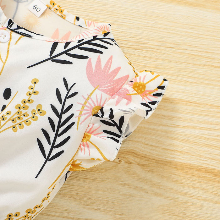 Kids Summer Printed Jumpsuit