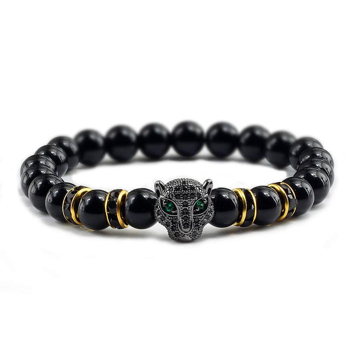 12 Style Men Black Lava Healing Balance Beads Bracelet