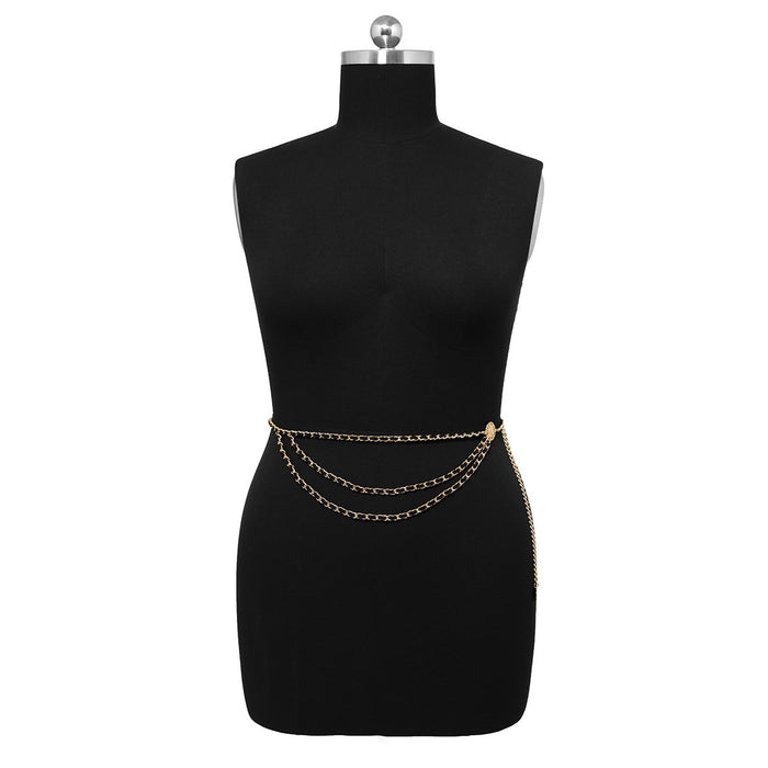 Sexy Flannel Waist Chain Women's Retro Body Chain