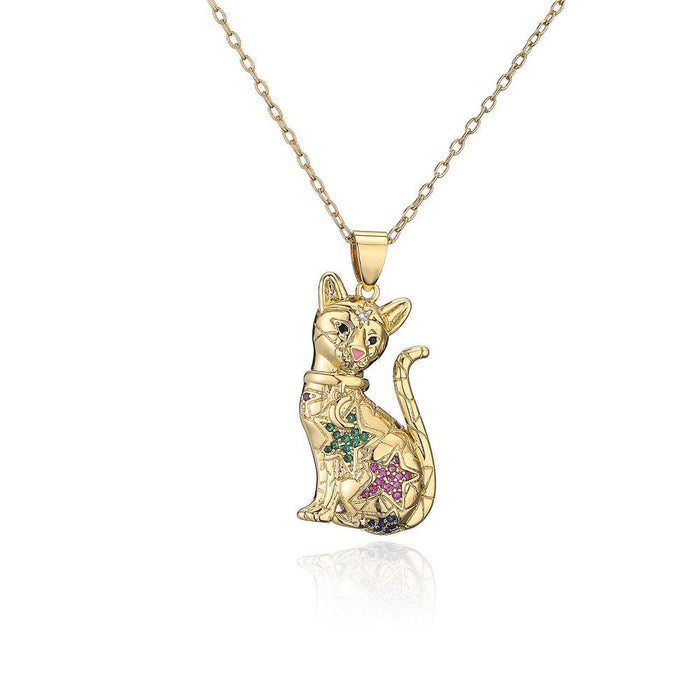 New Exquisite Personality Gold Color Little Tiger Pendant Necklace