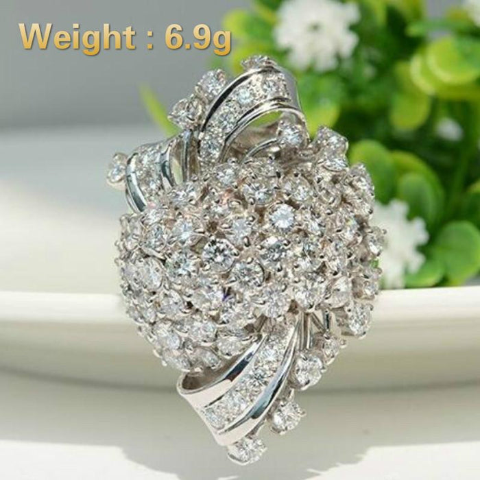 Gorgeous Women Jewelry White  Zircon Rings