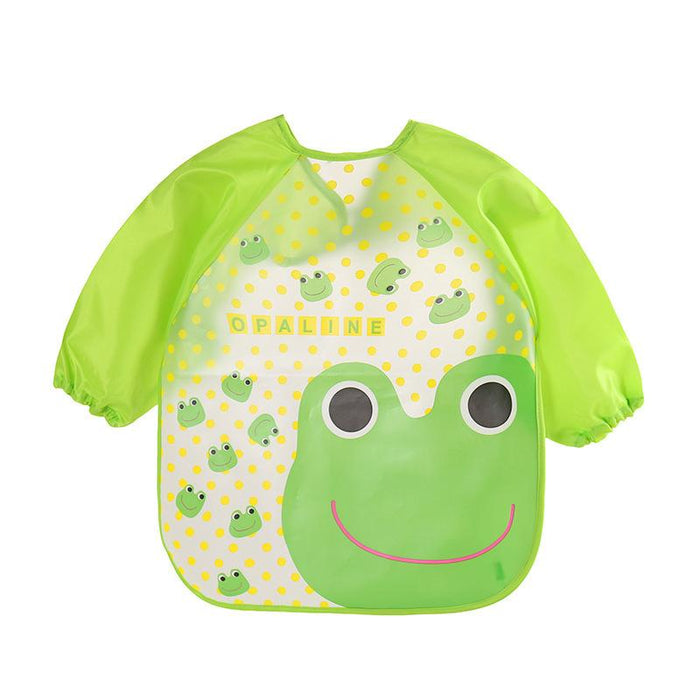 Cute Bibs Waterproof Long Sleeve Apron Children Feeding Smock