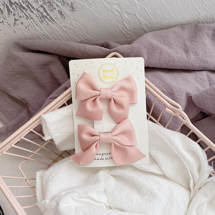 Cloth Bow Children's Side Clip