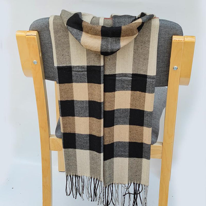 Classic Lattice Soft Scarf Cashmere Plaid Scarves