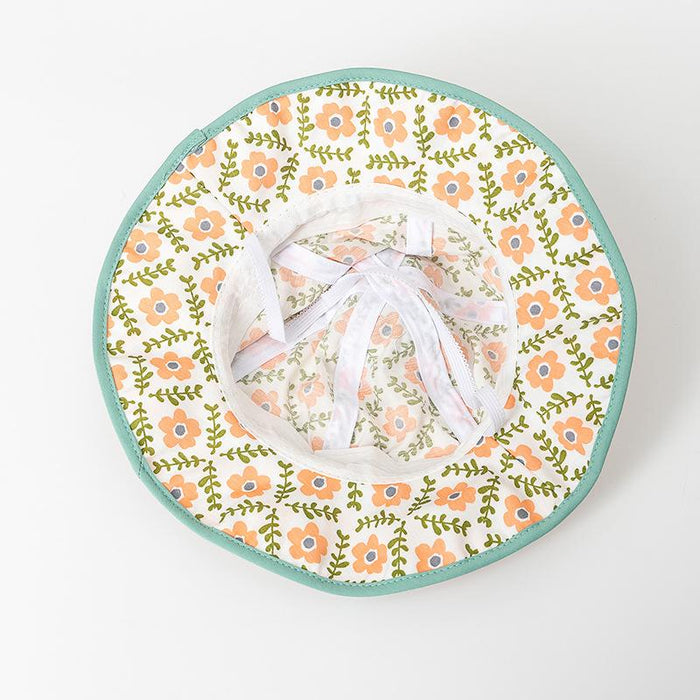 Summer Outdoor Floral Bow Children's Bucket Hat