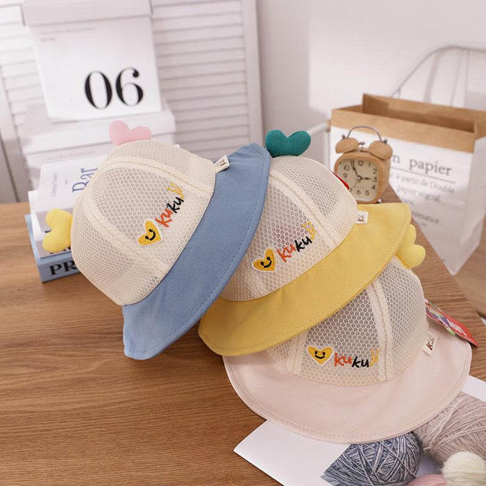 Summer Cute Baby Colorful Love Children's Fisherman Net Hat