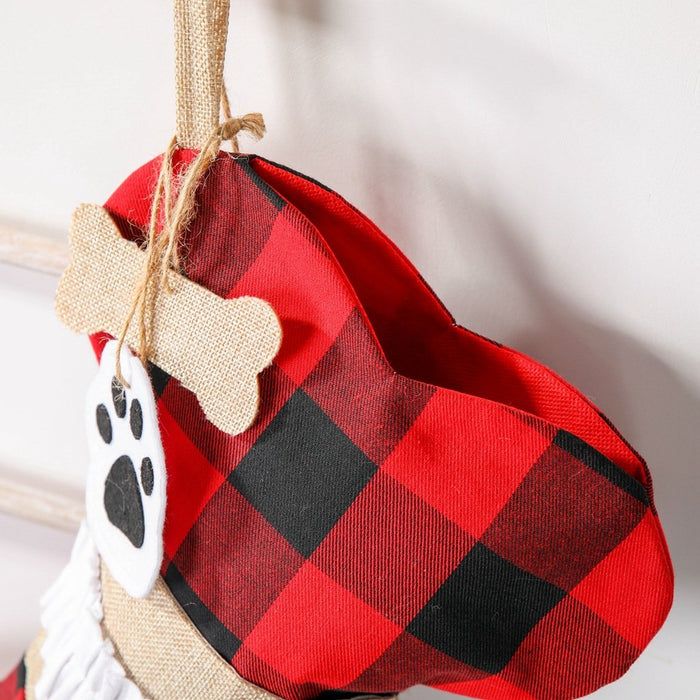 Christmas Decorations Bone Shape Socks Gift Bag