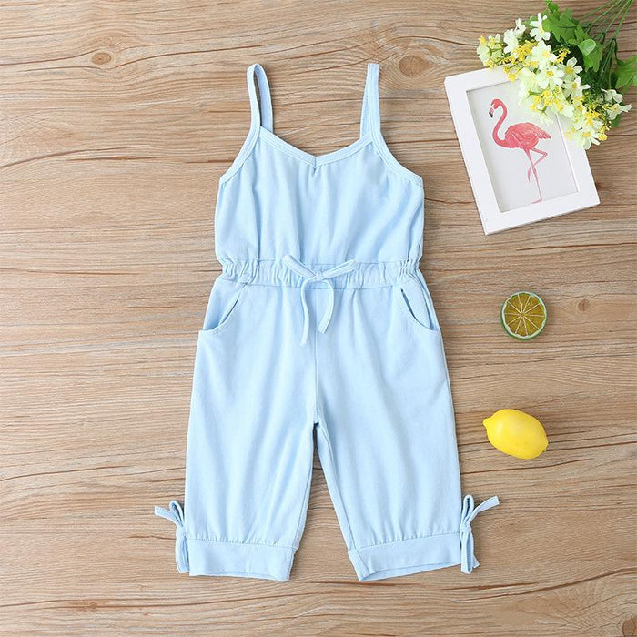 Girls' Summer Suspender Jumpsuit