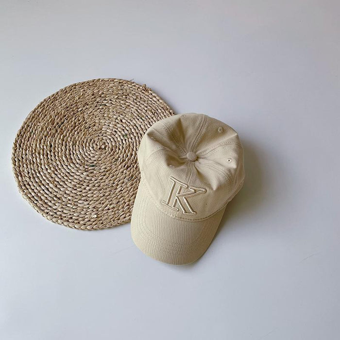 Parent-child Soft Top Embroidered Alphabet Visor Baseball Cap