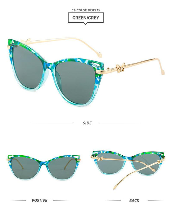 Cat Eye Sunglasses personality butterfly metal sunglasses