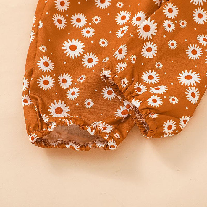 Summer Infant Flower Jumpsuit + Pants + Headband 3pcs Set