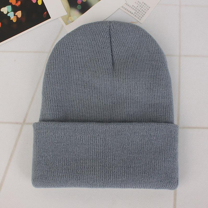 Winter Hats for Unisex Beanies Knitted Solid Cute Hat