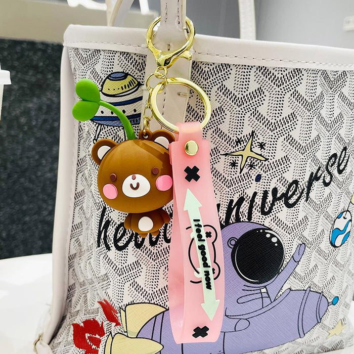 Cartoon Animal Doll Fashion Car Keychain