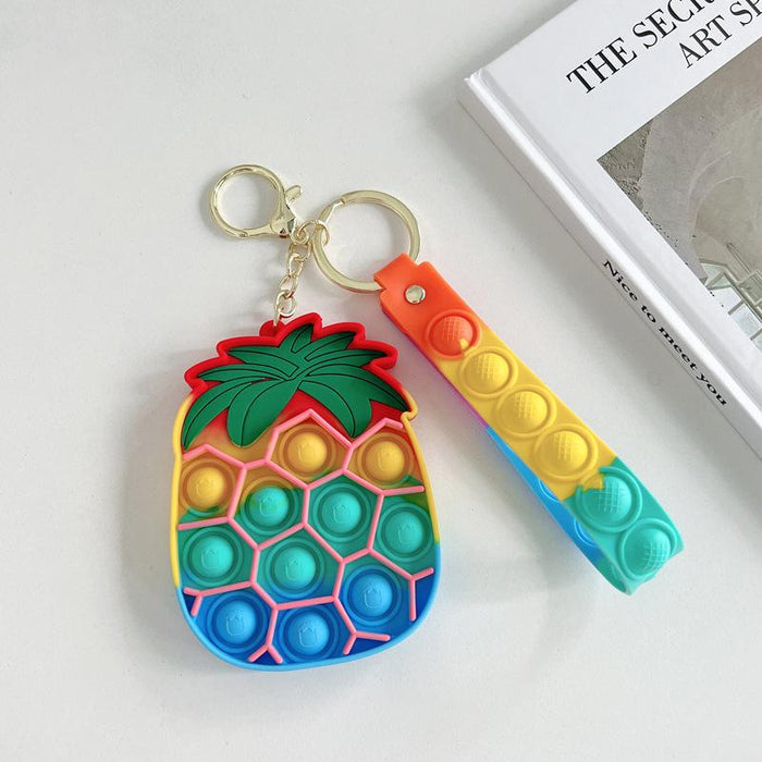 Silicone Waterproof Fruit Decompression Toy Pendant Ornament