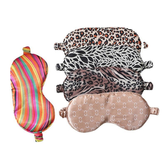 Breathable Soft Leopard Print Eye Protection Eye Mask