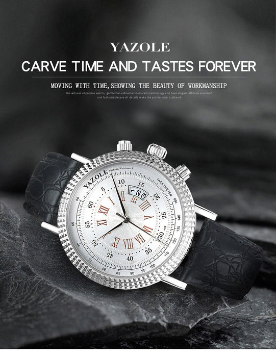 YAZOLE Tachymeter Wrist Watch H Brand Sport Men's Watch Auto Date Watches Clock
