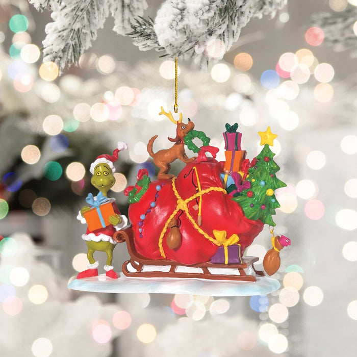 Green Headdress Grinch Christmas Tree Pendant Decoration