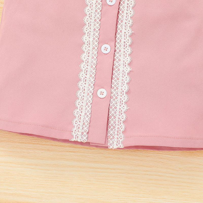 Summer Sweet Baby Suspender Shorts Suit