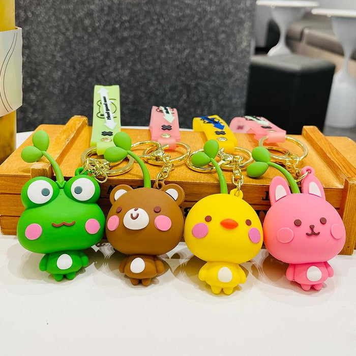 Cartoon Animal Doll Fashion Car Keychain