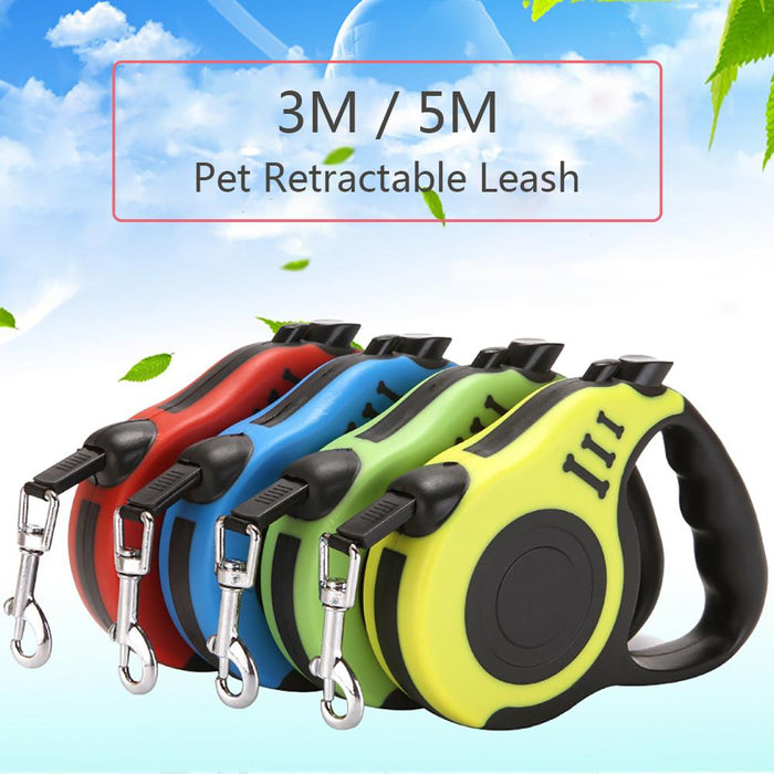 3/5M Dog Leash Durable Leash Automatic Retractable Walking Leash