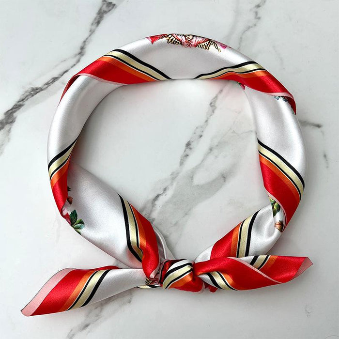 Virgin Mary Printed Square Scarf Flower Holy 52cm Scarf Personalized Scarf