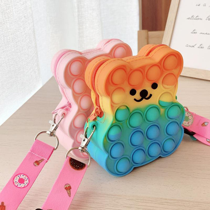 Children's bear soft silicone decompression toy
