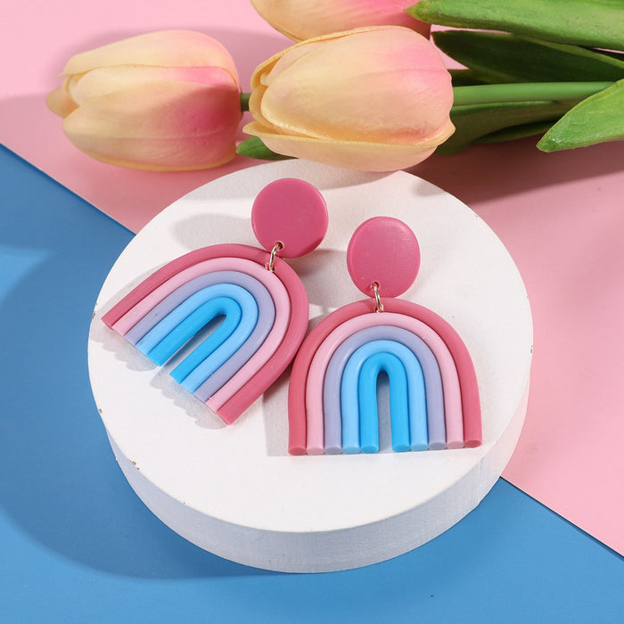 New U-shaped Cute Fashion Soft Ceramic Earrings