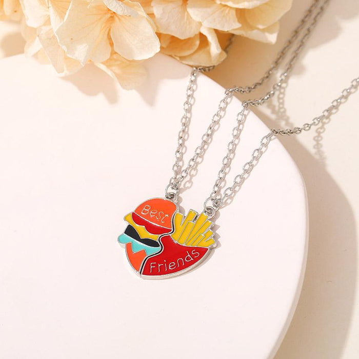 2 Pcs/ Set Best Friends Honey Love Couple Necklace