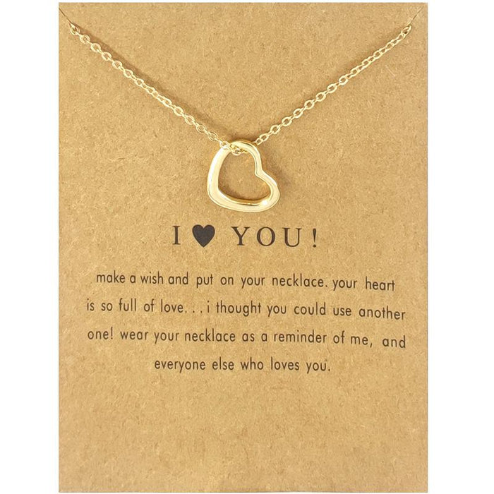 Card Love Horseshoe Five Pointed Star 8-character Skull Short Necklace