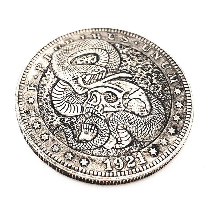 Skull Collectible Wanderer American God Eye Animal Souvenir Coins