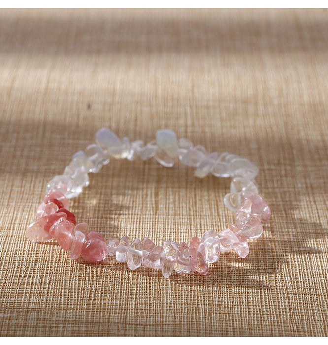 Natural Stone Beaded Crystal Bracelet