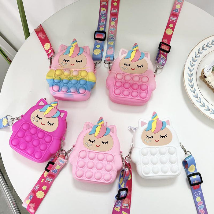 Rainbow Cloud Coin Purse Toy Silicone Diagonal Span