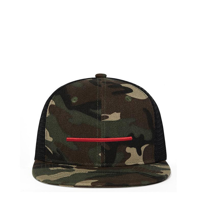 New Simple and Fashionable Horizontal Bar Camouflage Net Hat