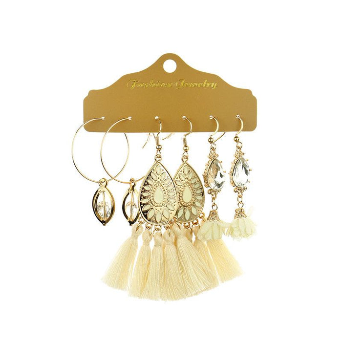 3 pairs/set Earrings Bohemian Style Jewelry X0X36201